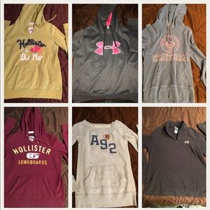 Mixed Hoodie Lot - Hollister, Under Armor, etc